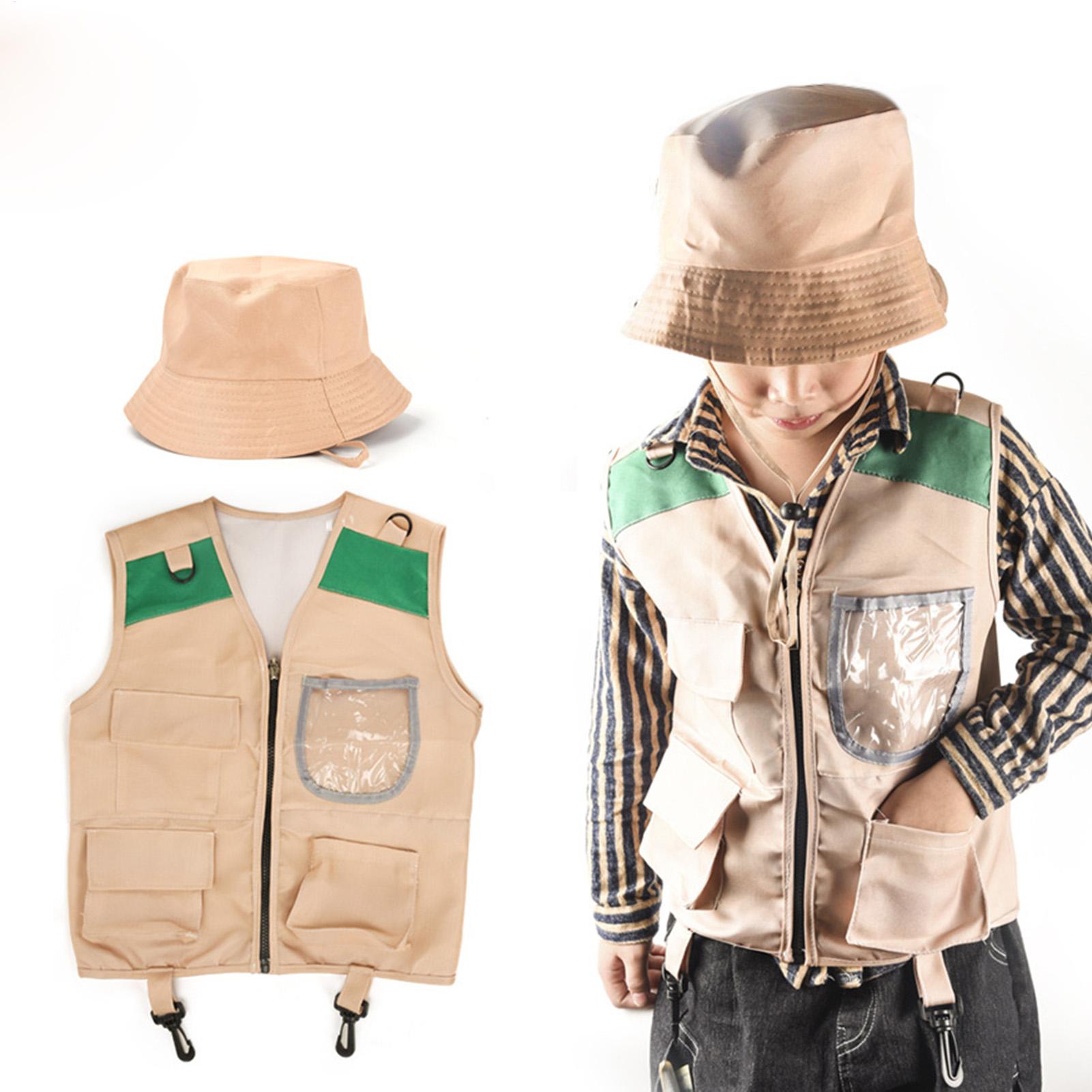 Kids Explorer hat and vest Cos - Outdoor Adventure Outfit 评论和价格