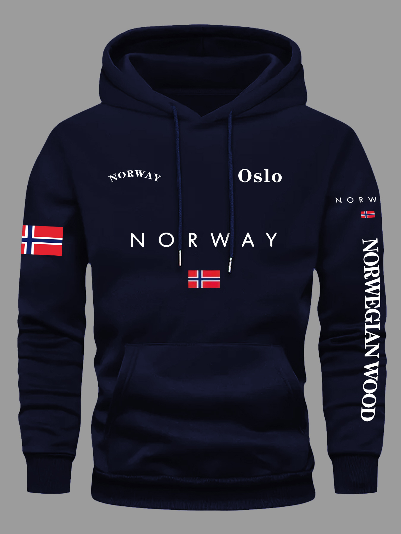 NORWAY Flag Hoodies Men Women  - Outdoor Adventure Outfit 评论和价格