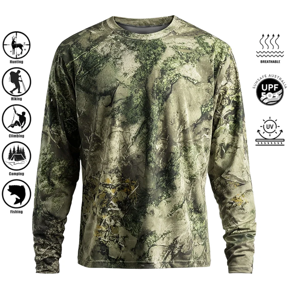 Men Long Sleeve T-shirt Polyes - Outdoor Adventure Trips 评论和价格