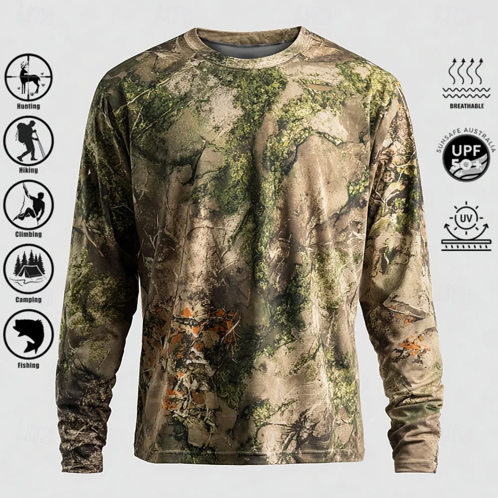 Men Long Sleeve T-shirt Polyes - Outdoor Adventure Trips 评论和价格